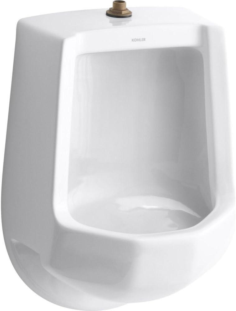 White Ceramic Wall-Mount Urinal with Top Spud