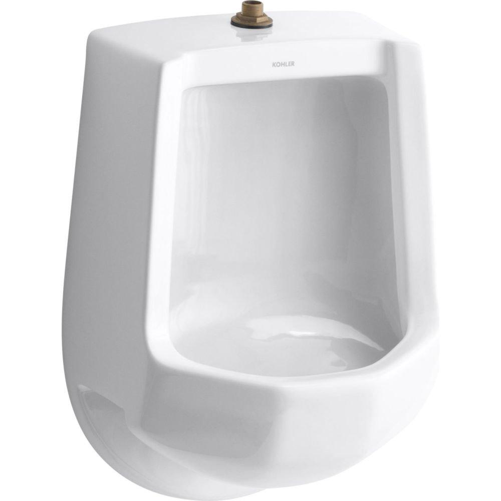 White Ceramic Wall-Mount Urinal with Top Spud