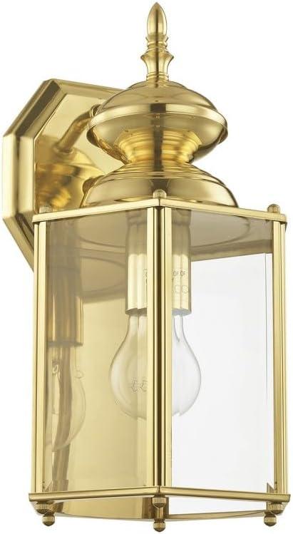 Livex Lighting Outdoor Basics 1 - Light Wall Light in  Polished Brass