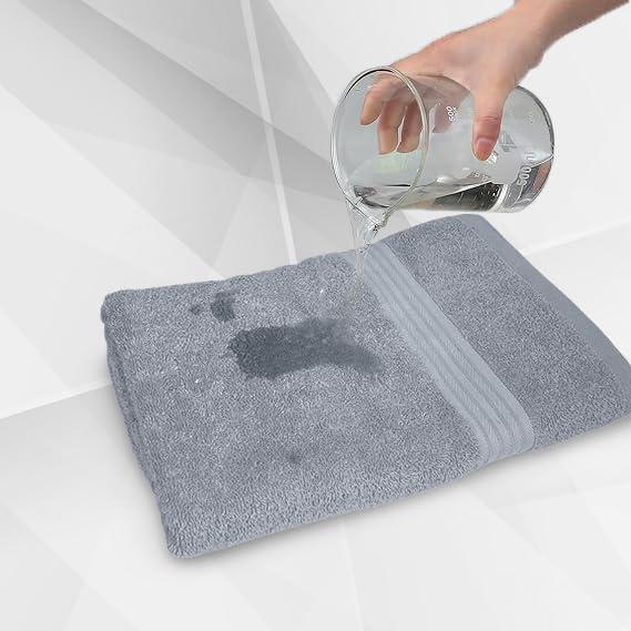 ECO TOWELS Premium Hotel & Spa Bath Towel Cotton, 27" x 54",Set of 4 (Grey)