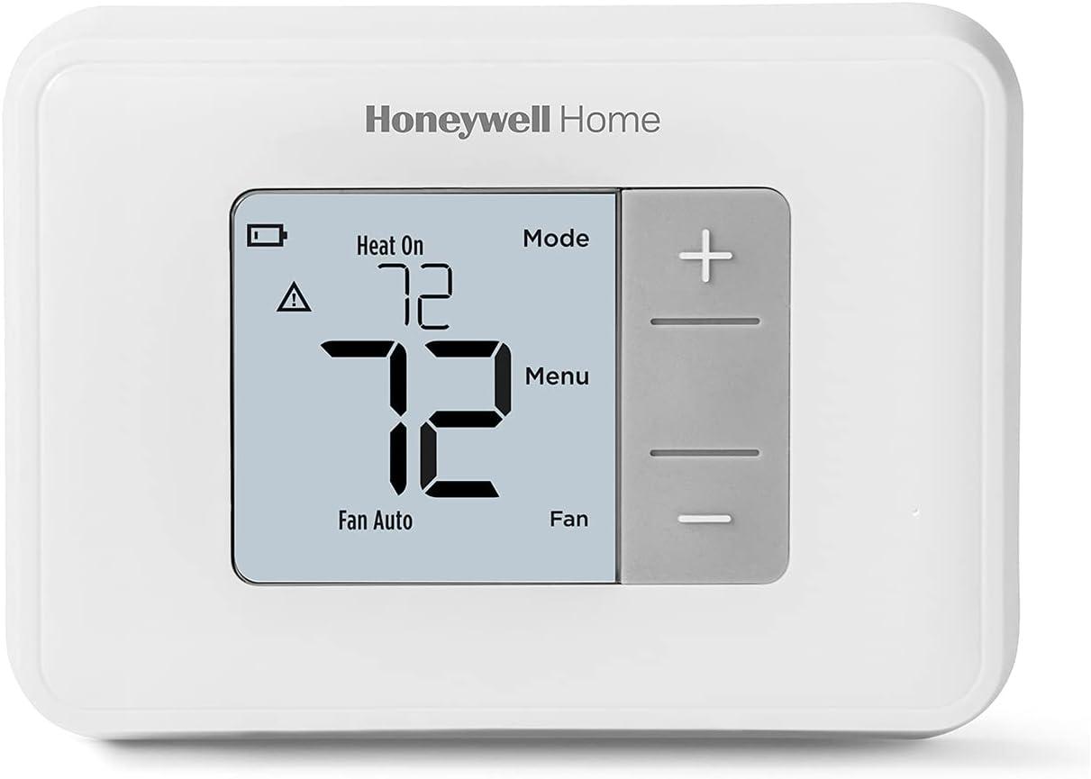 White Digital Non-Programmable Thermostat with Backlit Display