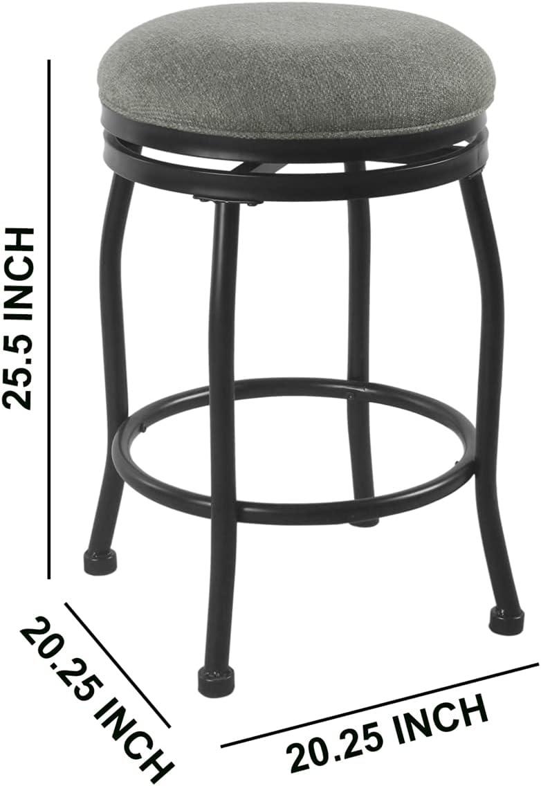 24" Swivel Counter Height Barstool with Metal Legs - HomePop