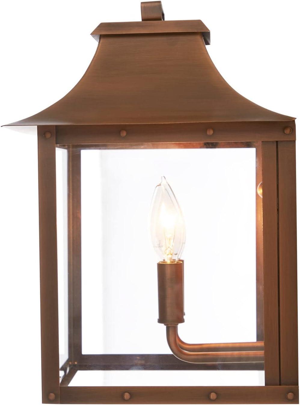 Manchester 13.5'' Copper Patina Dimmable Pocket Wall Lantern