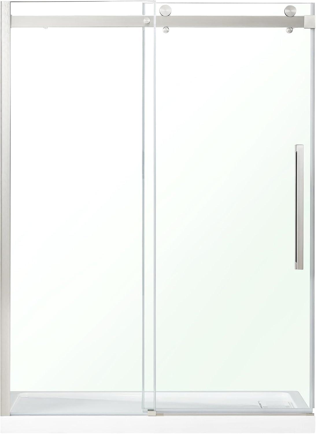 OVE Decors Bel Soft Close Gold 58-in to 60-in x 78.75-in Frameless Sliding Soft Close Shower Door