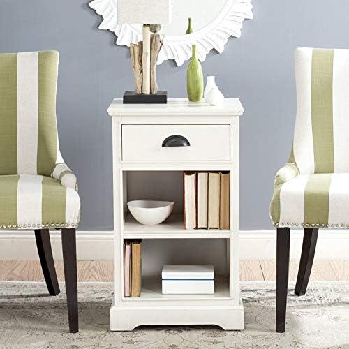 SAFAVIEH Griffin One Drawer Side Table White