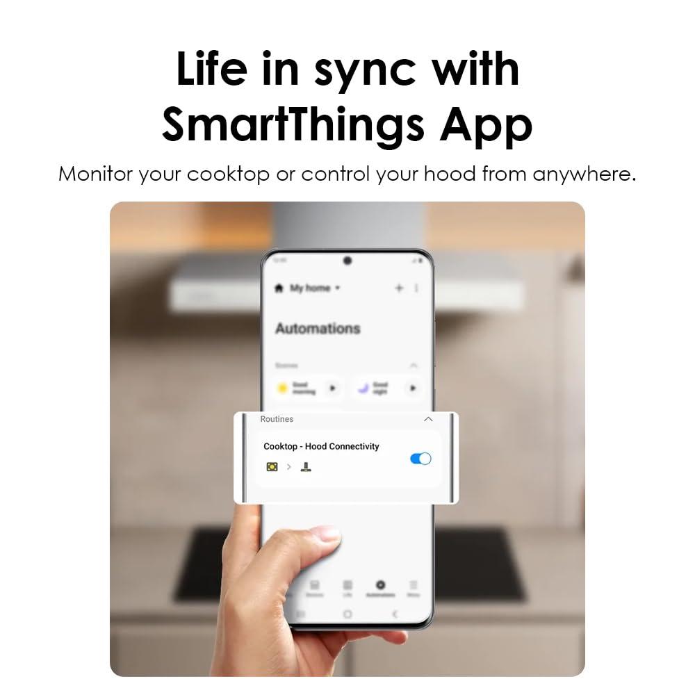 Samsung 36" Black Stainless Steel Smart Wall Mount Hood