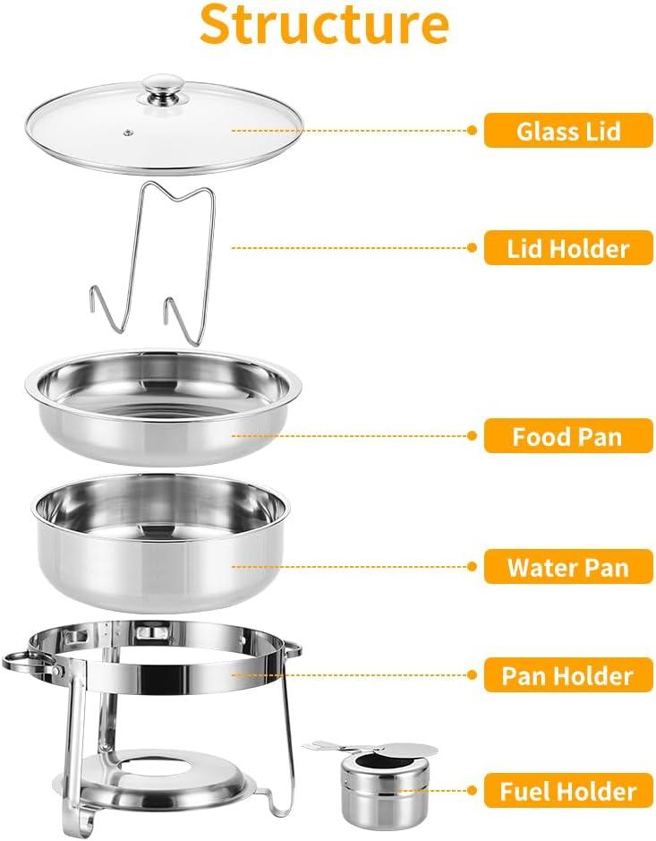 NUCU-Vollrath Home Food Chafer, 4-Quart, Polished Stainless Steel