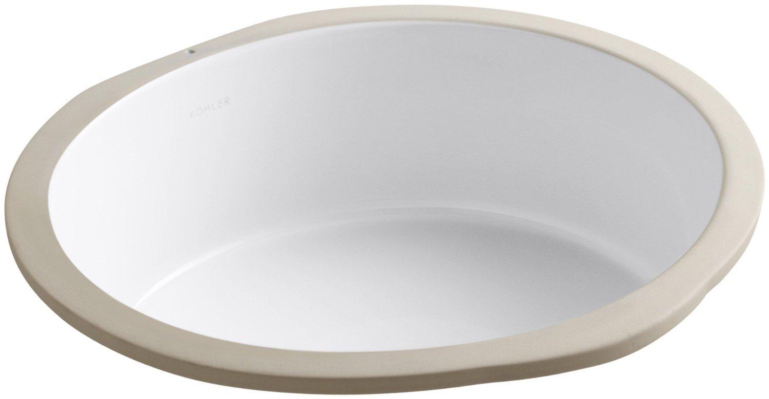 Verticyl Ceramic Vitreous China Circular Undermount Bathroom Sink with Overflow