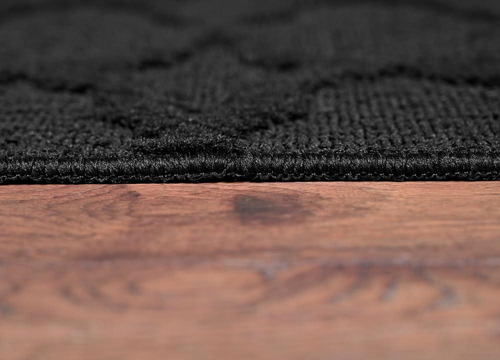 Garland Rug Sparta Indoor Rug Set, 3 Piece Set (2'x5',3'x4', 5'x7') Black