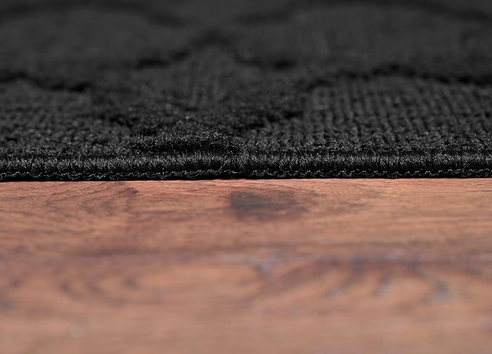 Garland Rug Sparta Indoor Rug Set, 3 Piece Set (2'x5',3'x4', 5'x7') Black