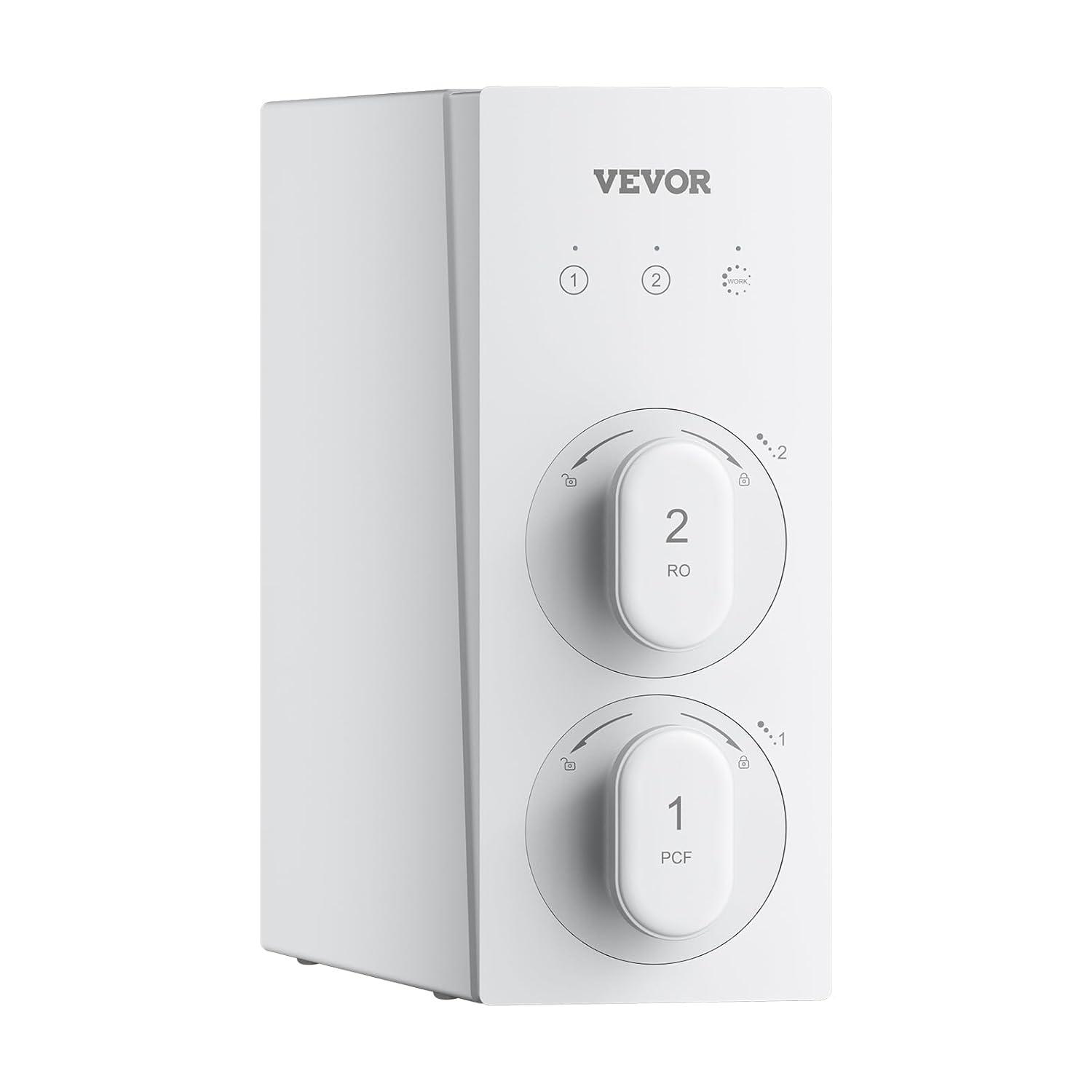 VEVOR Reverse Osmosis System, 800 GPD 8-stage Tankless Reverse Osmosis Water Filter, NSF Certified TDS Reduction, Under Sink Water Filtration System with Smart Display Faucet, 2:1 Pure to Drain Ratio