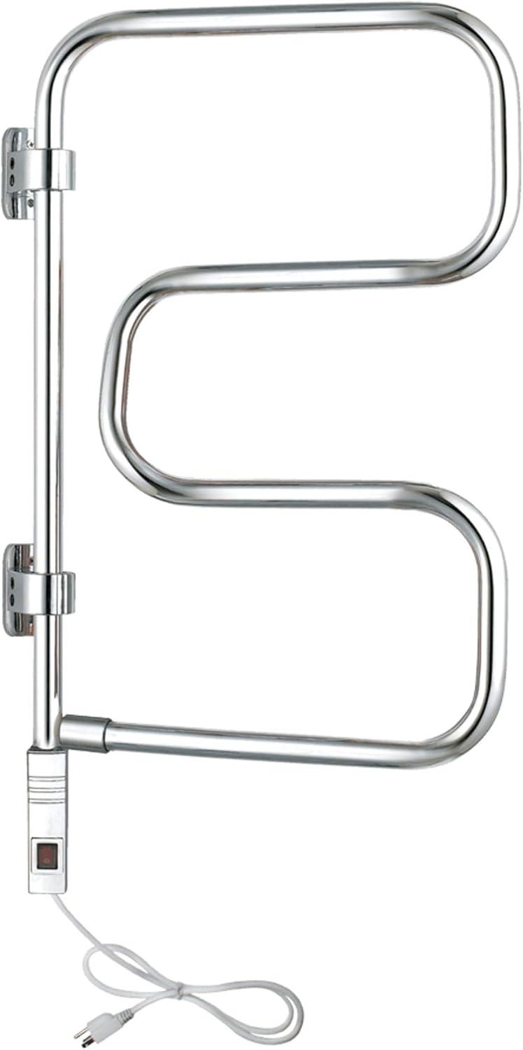 WarmlyYours TW-E4PCP Elements Towel Warmer, Polished Chrome, Plug-in, 4 Bars