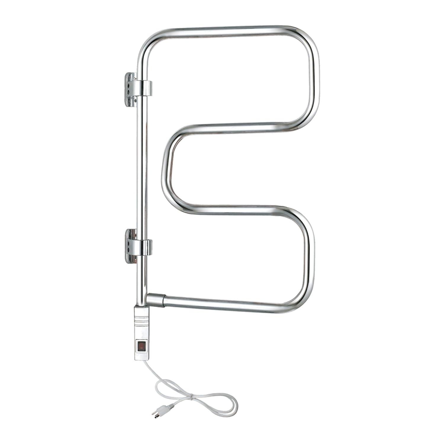 WarmlyYours TW-E4PCP Elements Towel Warmer, Polished Chrome, Plug-in, 4 Bars