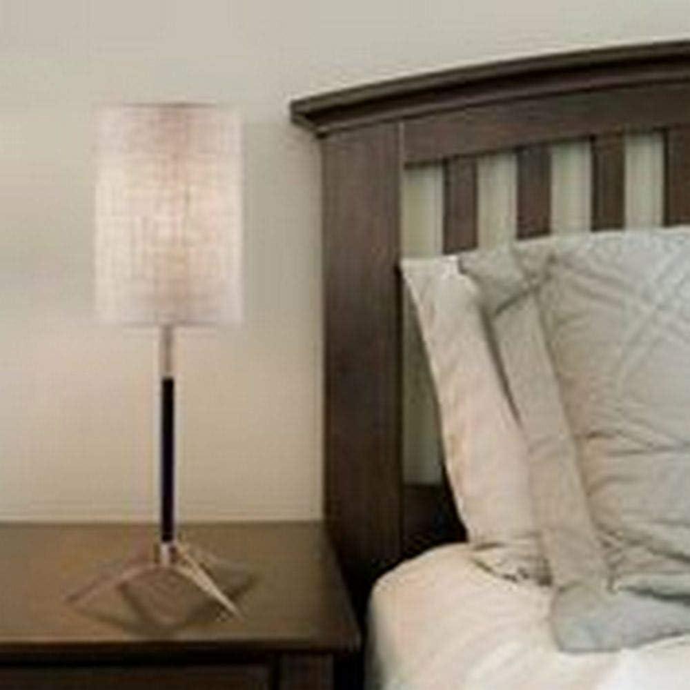 26.75" Davis Table Lamp Matte Black - Adesso: Antique Brass Finish, Linen Shade, UL Listed, 60W, No Tools Assembly