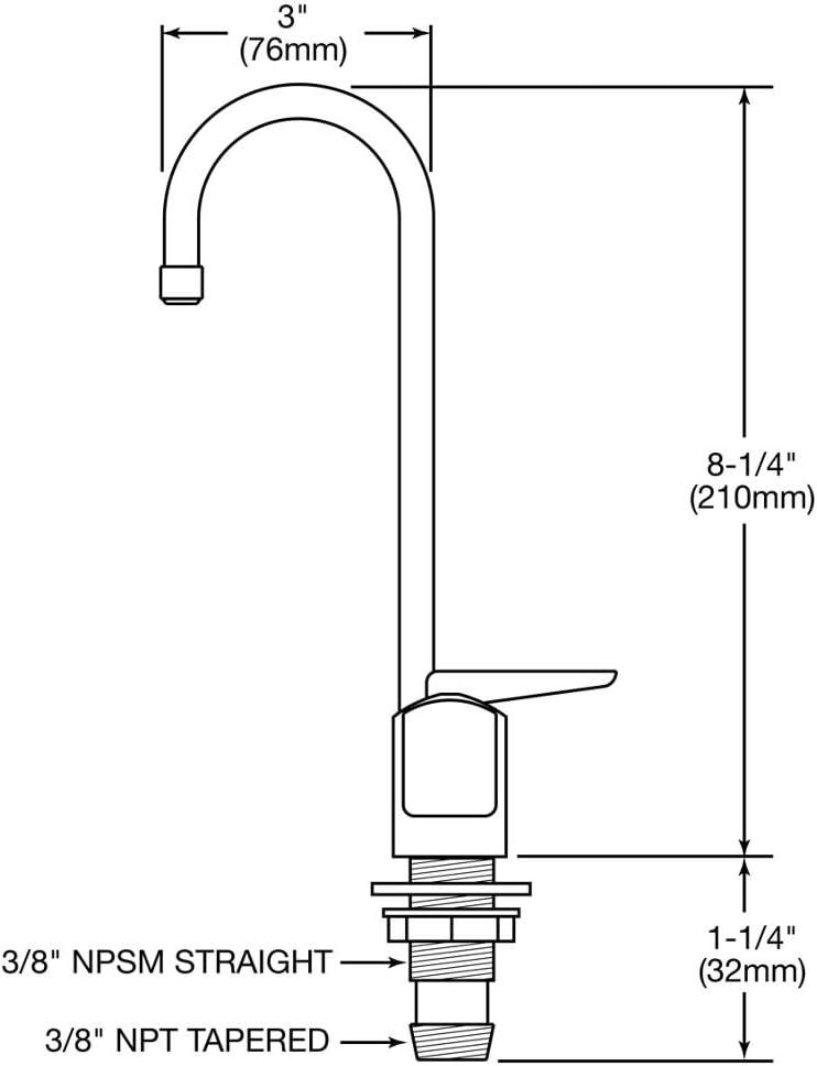 Stainless Steel Gooseneck Glass Filler Faucet