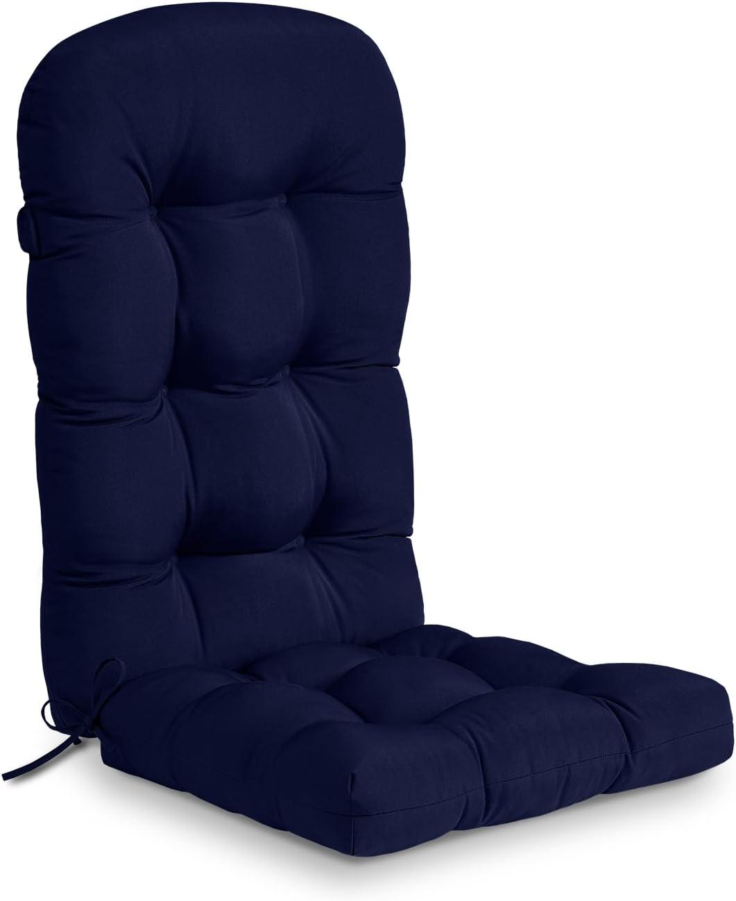 Crestlive Products Adirondack Style Patio Outdoor Chair Cushion for Adirondack Chair or Lounge Rocking Chair - See picture 2-Piece Set, Navy Blue