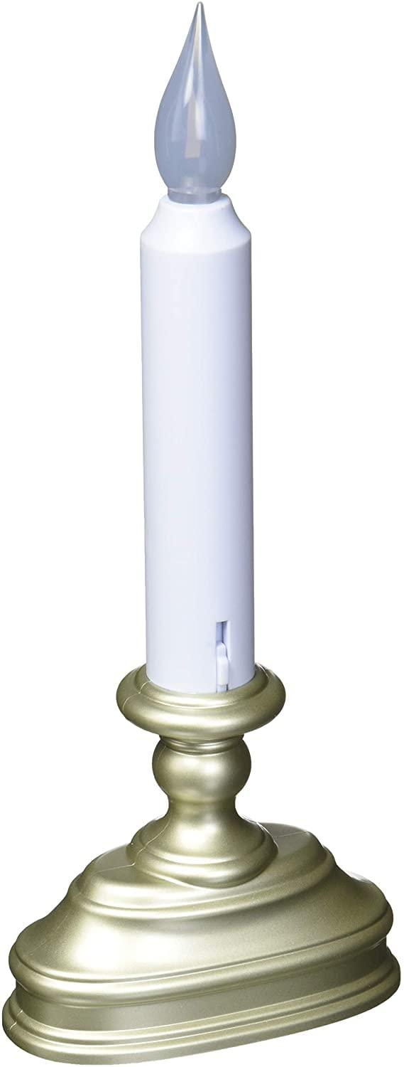 Battery Operated LED Window Candle with Sensor Pewter FPC1520P