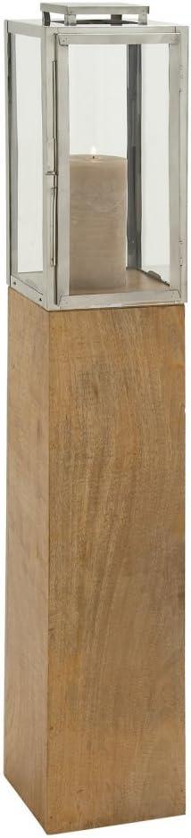 Mango Wood Handmade Decorative Indoor Outdoor Brown Candle Lantern