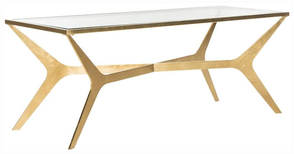 Edythe Coffee Table - Gold/Clear - Safavieh