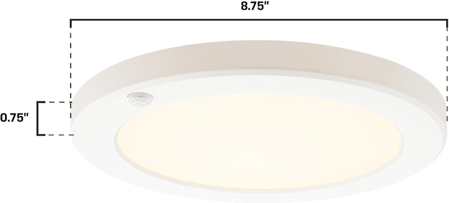 Westinghouse  Lighting 9 Inch 18 Watt LED Indoor Flush Mount Fixture with Motion Sensor and Color Temperature Selectable,White