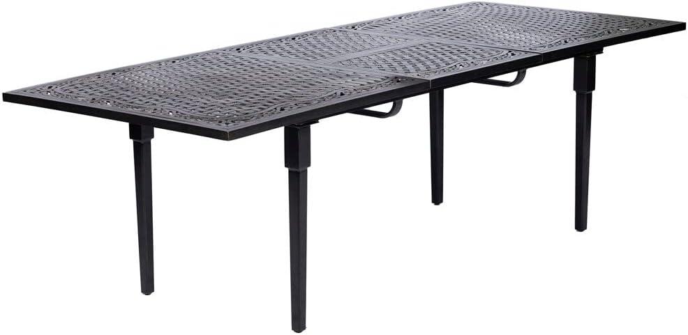 Hanover Brigantine Juego de Comedor Moderno para Exteriores de 7 Piezas / 4 Sillas con Cabestrillo, 2 Balancines Giratorios / Mesa con Tapa de 40'' x 70'' / Clima, Xido, Resistente a UV / Bronceado / BRIGDN7PCSW-2