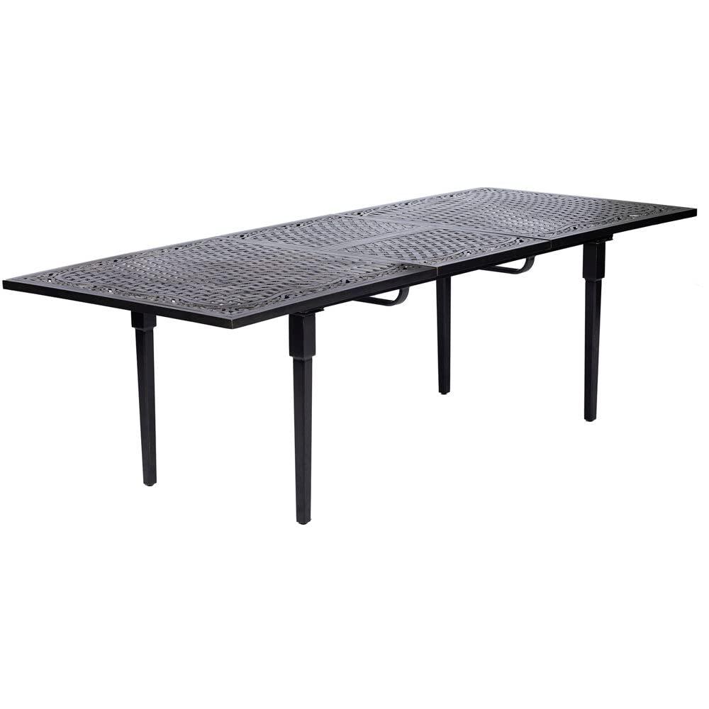 Hanover Brigantine Juego de Comedor Moderno para Exteriores de 7 Piezas / 4 Sillas con Cabestrillo, 2 Balancines Giratorios / Mesa con Tapa de 40'' x 70'' / Clima, Xido, Resistente a UV / Bronceado / BRIGDN7PCSW-2