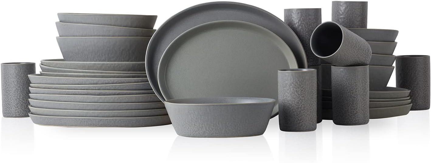 Stone by Mercer Project Katachi 32-Piece Dinnerware Set Stoneware