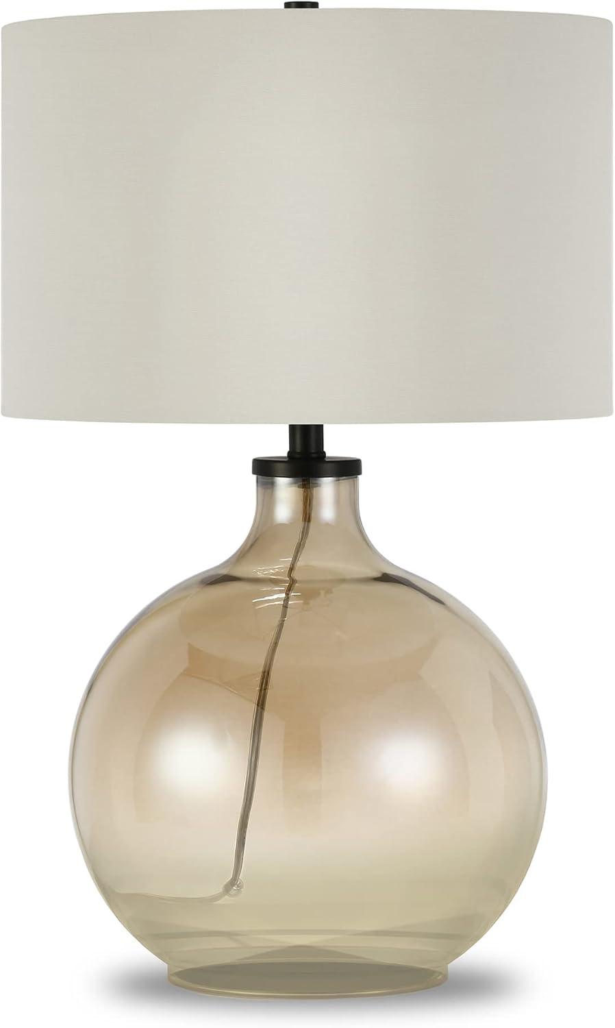 Elysian Bronze 23" Smart Table Lamp with Linen Shade