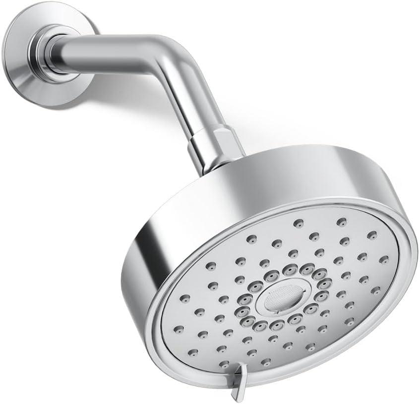 Kohler Purist 2.5 Gpm Multifunction Wall Mount Showerhead, Three Spray Settings, 5.5" High Pressure Spray Head