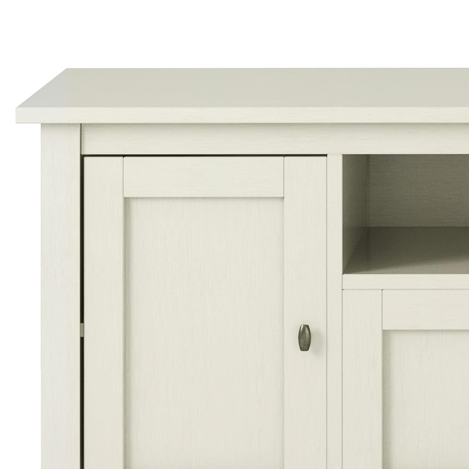 Simpli Home Warm Shaker 72"W Solid Wood TV Stand for TVs up to 80" with 4 Storage Cabinets and 2 Drawers