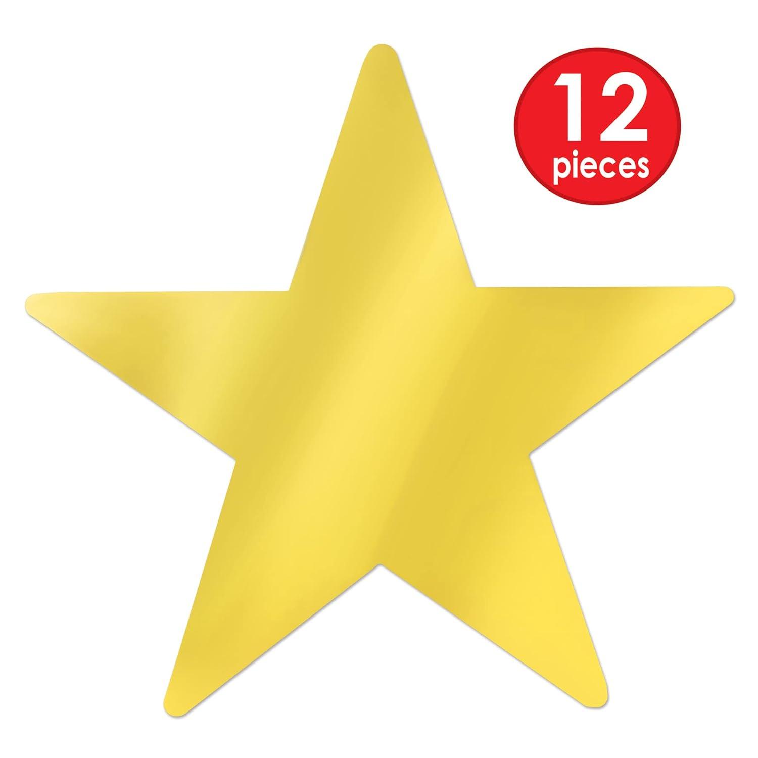 Beistle 3 3/4" Metallic Star Cutouts Gold 84/Pack (57027-GD)