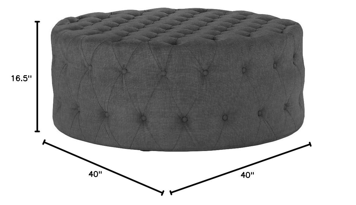 Modway Copper Grove Harrison Blue Amour Fabric Ottoman