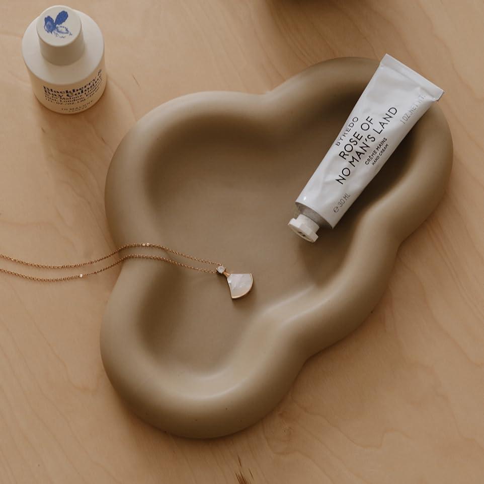 Cream Ceramic Cloud Shaped Jewelry and Trinket Dish