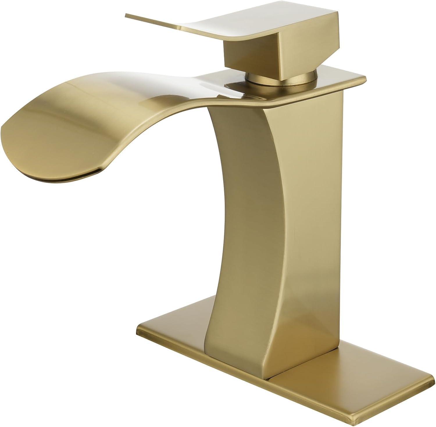 Single-Hole Single-handle Bathroom Faucet with Drain Assembly