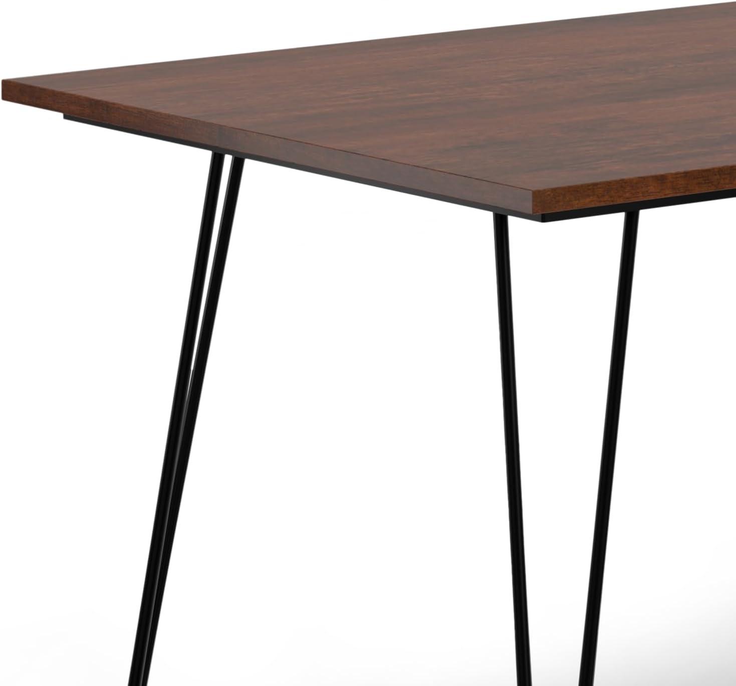 Hunter Solid Wood Top Metal Base Dining Table