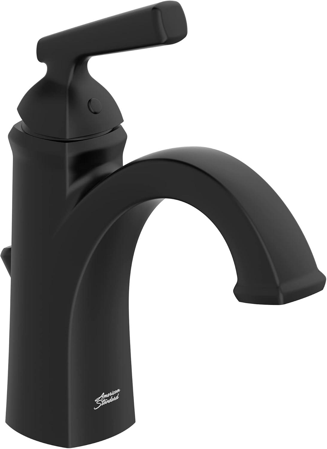 Matte Black Brass Single Hole Bathroom Faucet