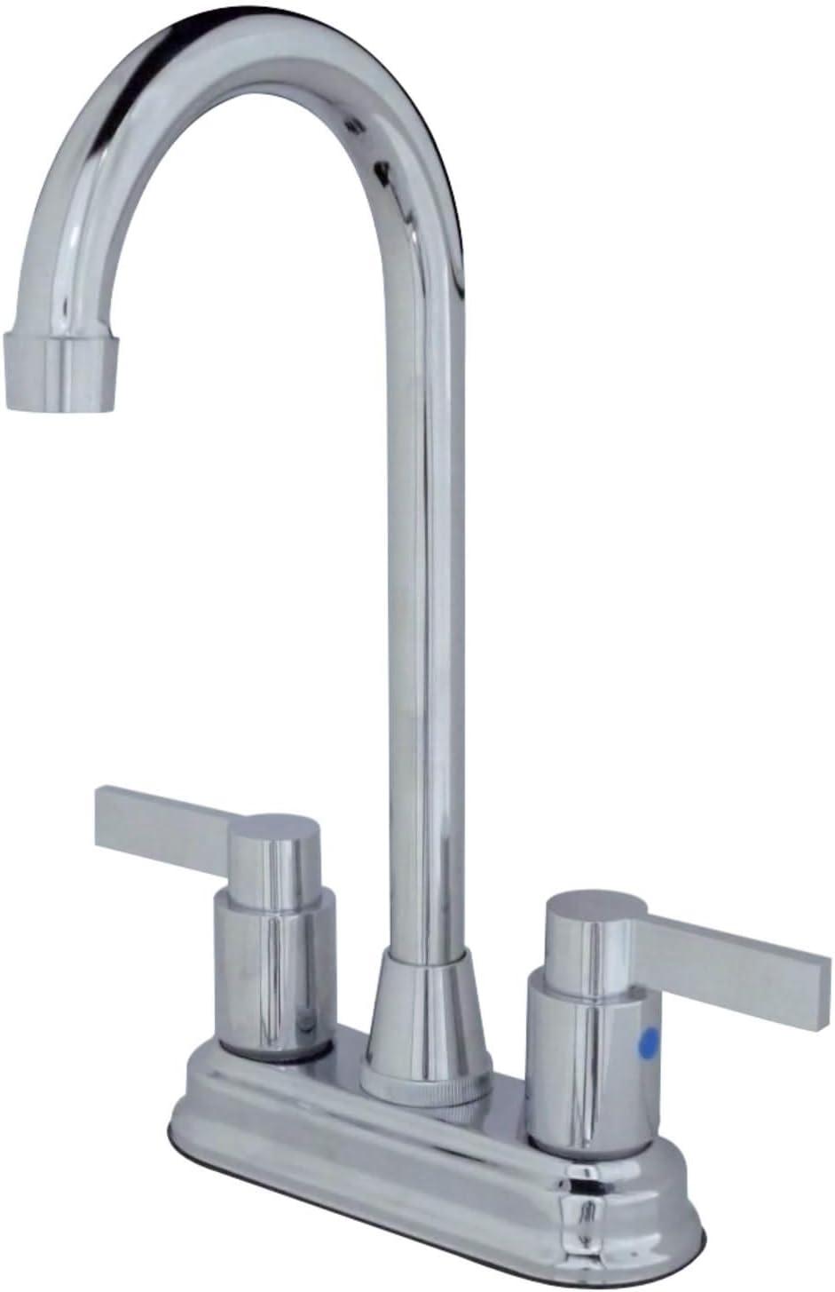 Kingston Brass NuvoFusion Two-Handle 2-Hole Deck Mount Bar Faucet