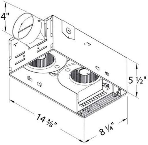 White Galvanized Steel LED Bathroom Exhaust Fan with Heater