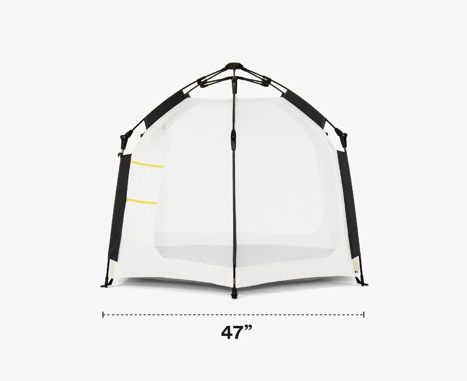 White Portable Pop-Up Play Yard with Carry Bag
