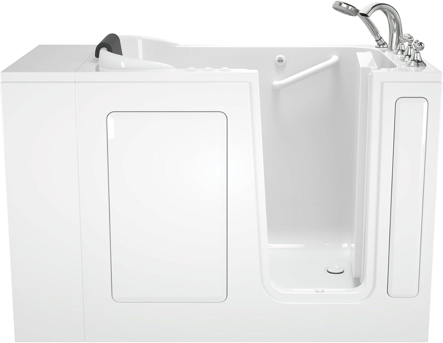 48'' x 28'' Walk-in Fiberglass Bathtub with Faucet