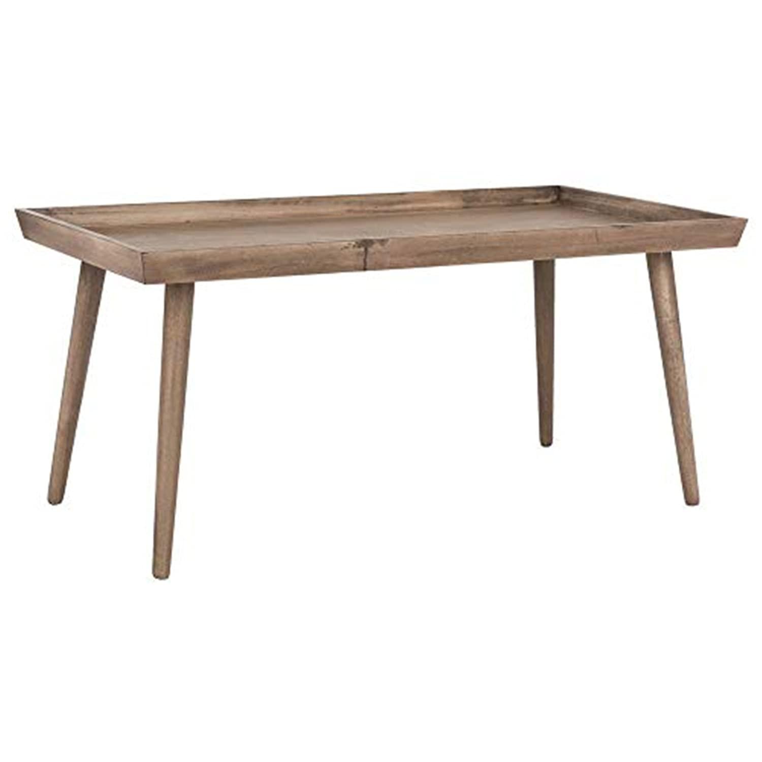 Nonie Coffee Table With Tray - Light Brown - Safavieh