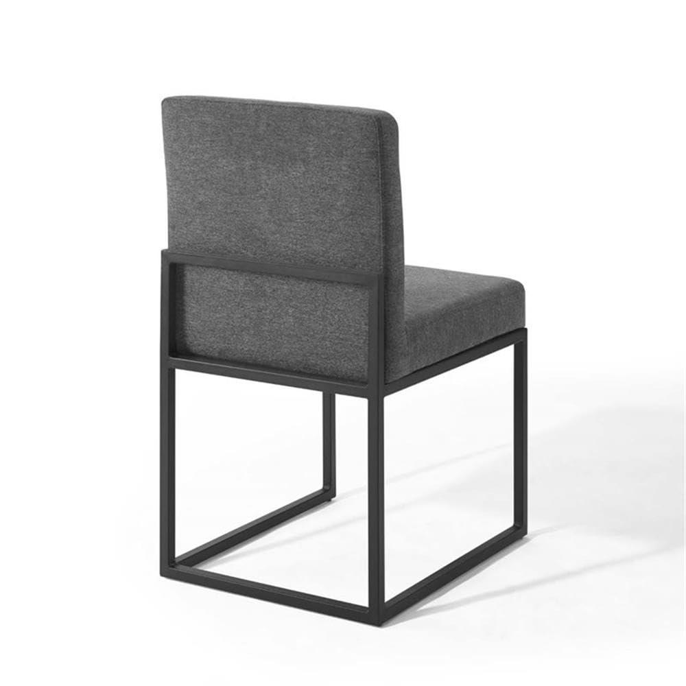 Modway Carriage Channel Tufted Sled Base Upholstered Fabric Dining Chair