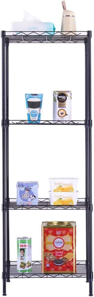 MDHAND 4-Tier Wire Shelving Unit Metal Storage Rack