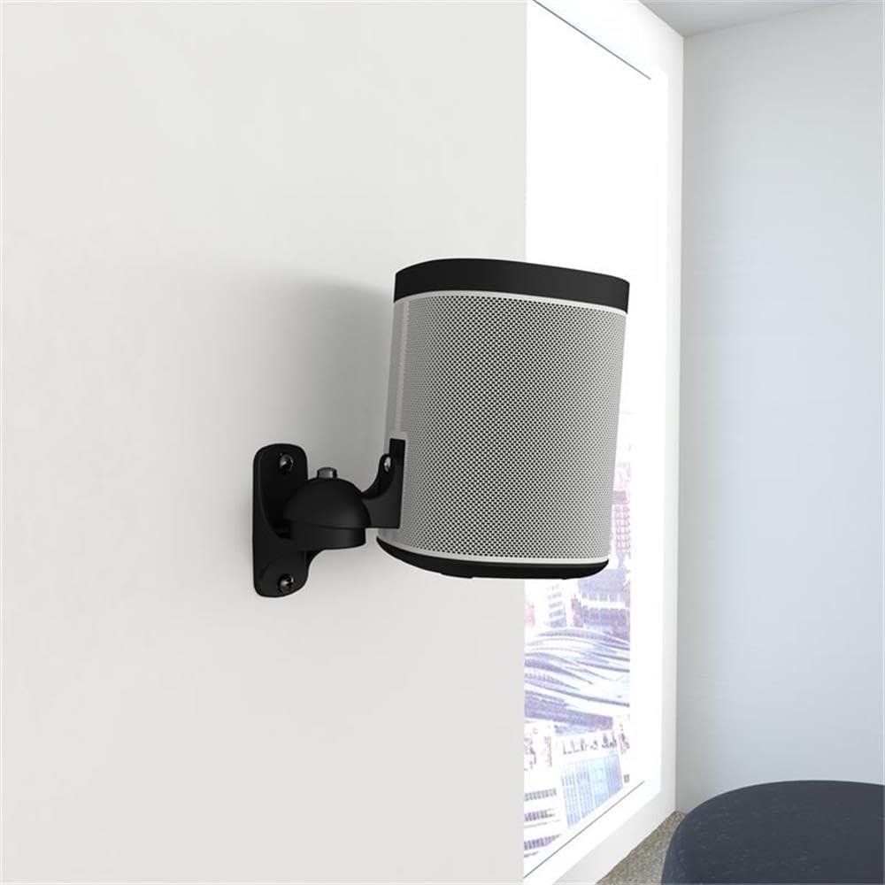 Black Adjustable Nylon Speaker Wall Mount Kit with Brackets