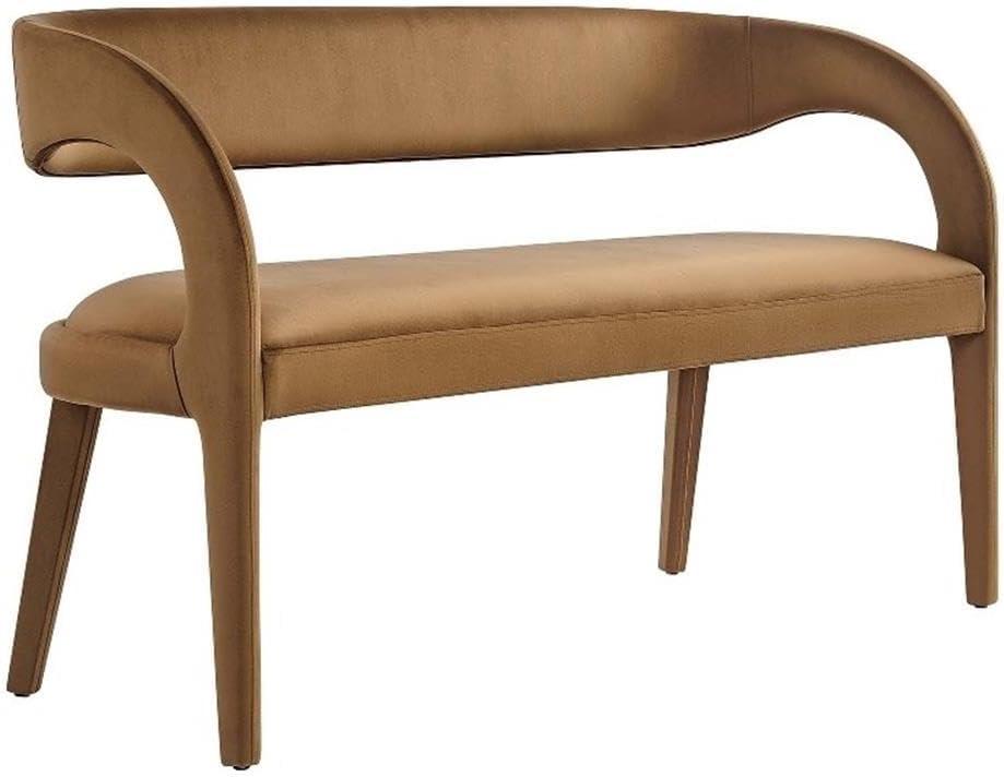 Modway Pinnacle Performance Velvet Accent Bench in Brown
