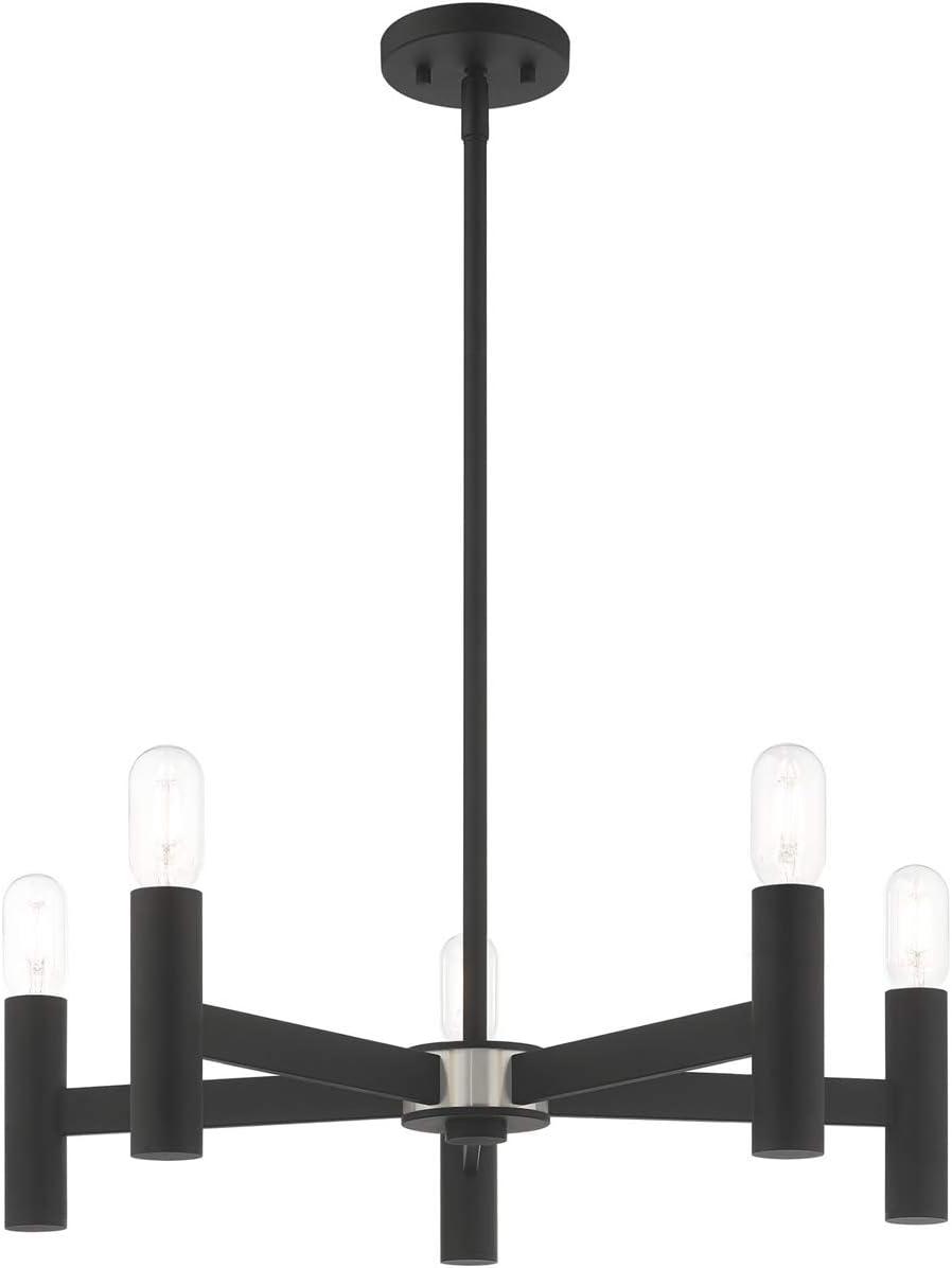 Livex Lighting Copenhagen 5 - Light Chandelier in  Black