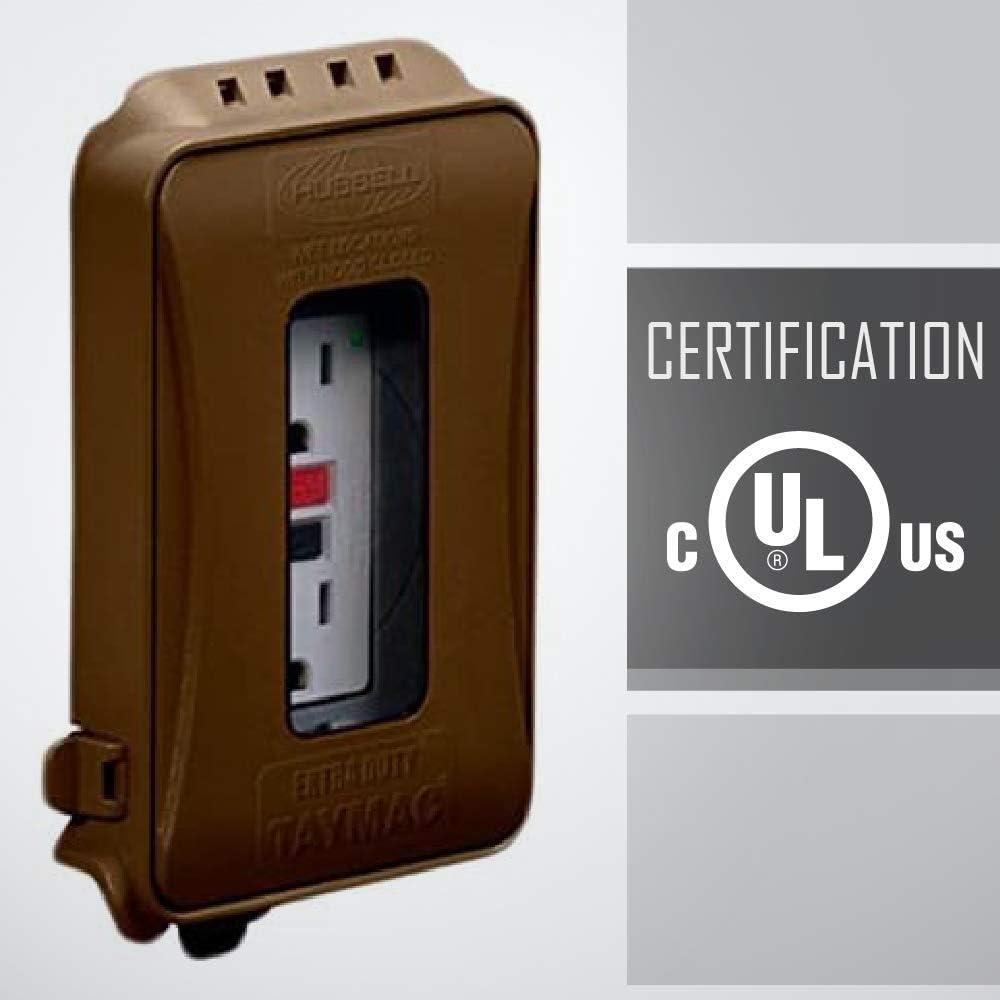 TayMac Single Gang Rectangular Polycarbonate Bronze Expandable Outdoor Box Cover