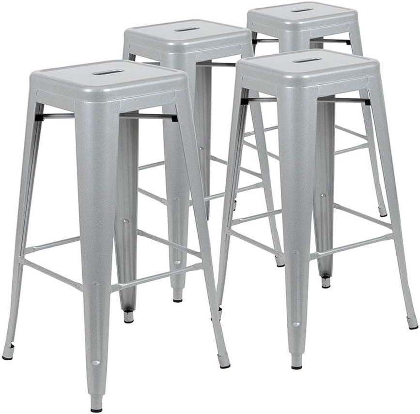 Flash Furniture 30" High Metal Indoor Bar Stool - Stackable Set of 4