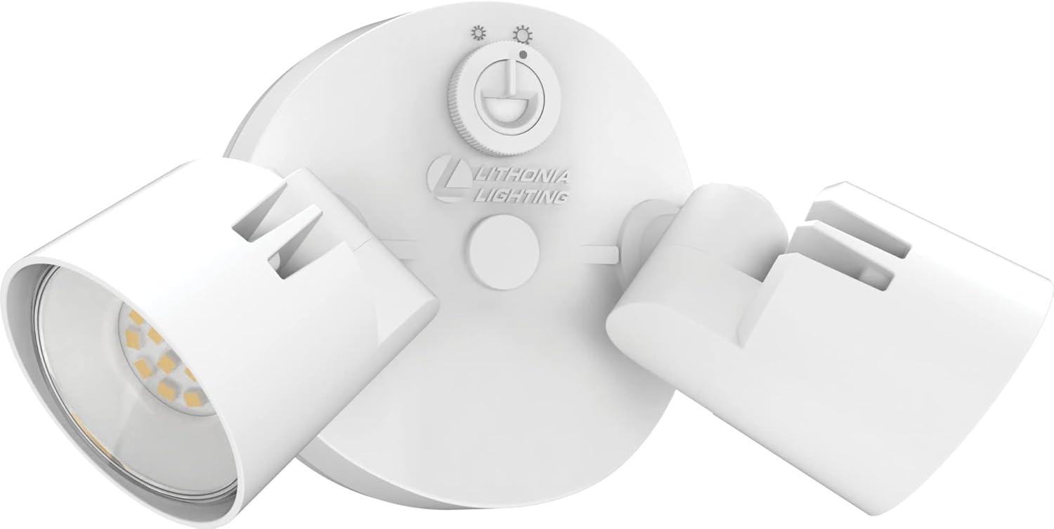 Lithonia Lighting 2 - Head Hardwired Dusk to Dawn Outdoor Security Flood Light