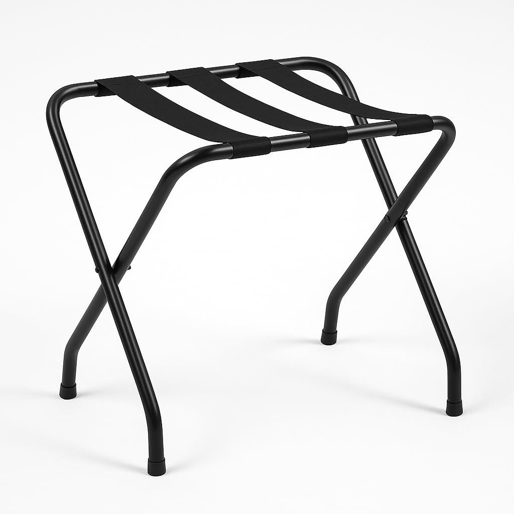 USTECH USTECH Luggage Rack-Double Tier, Assembled, Chrome, Storage Organizer, Pack of 1,